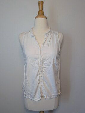 Ann Taylor Button Front Sleeveless Top